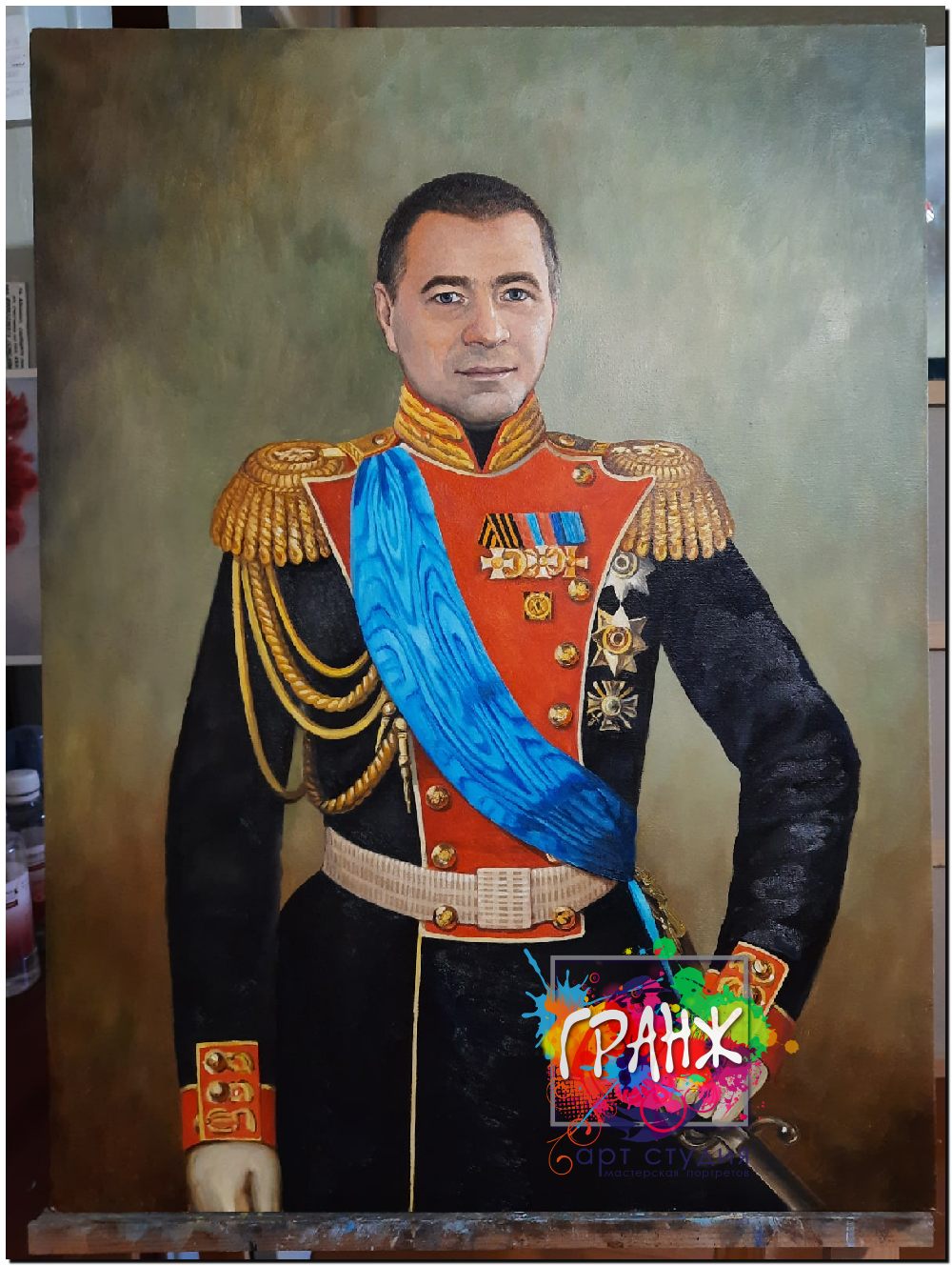 мужской портрет маслом