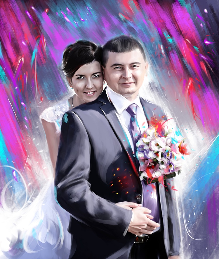 необычный портрет по фото
