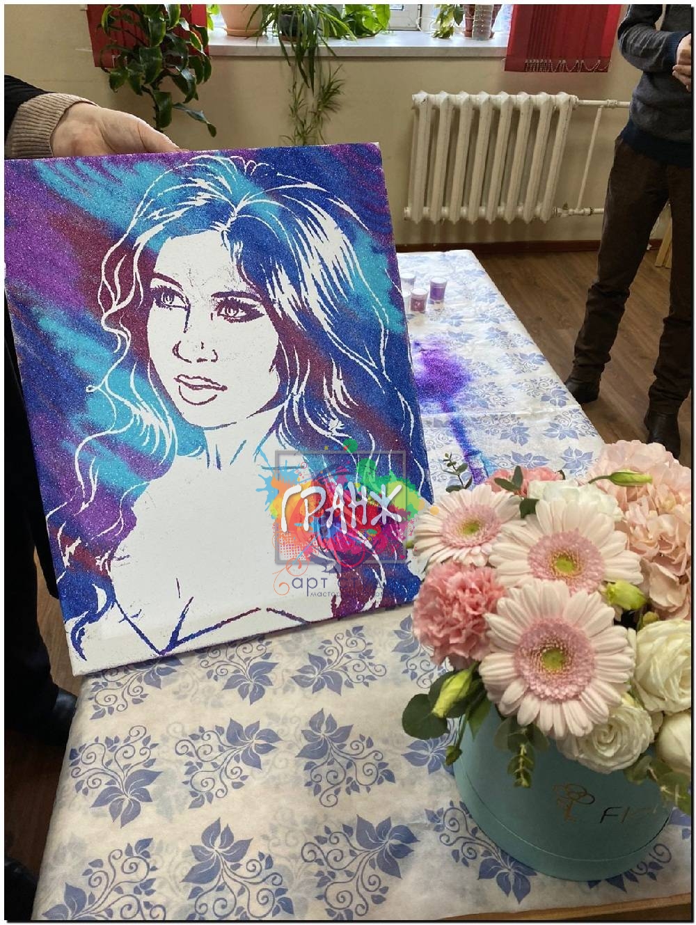 портрет блестками купить